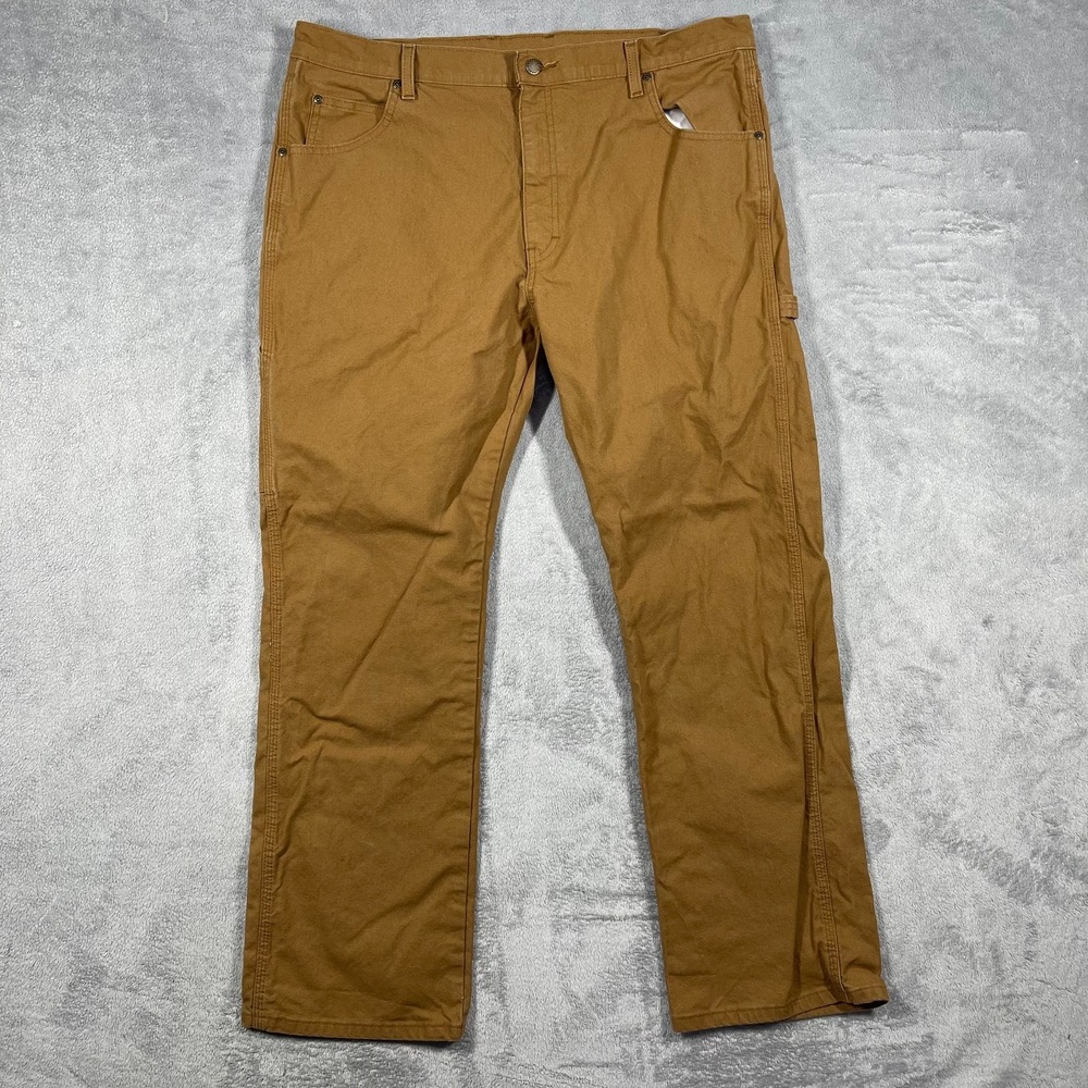 Dickies Carpenter Pants Mens 38x32(31.5) Brown Duck‎ Canvas Utility EU1939RBD